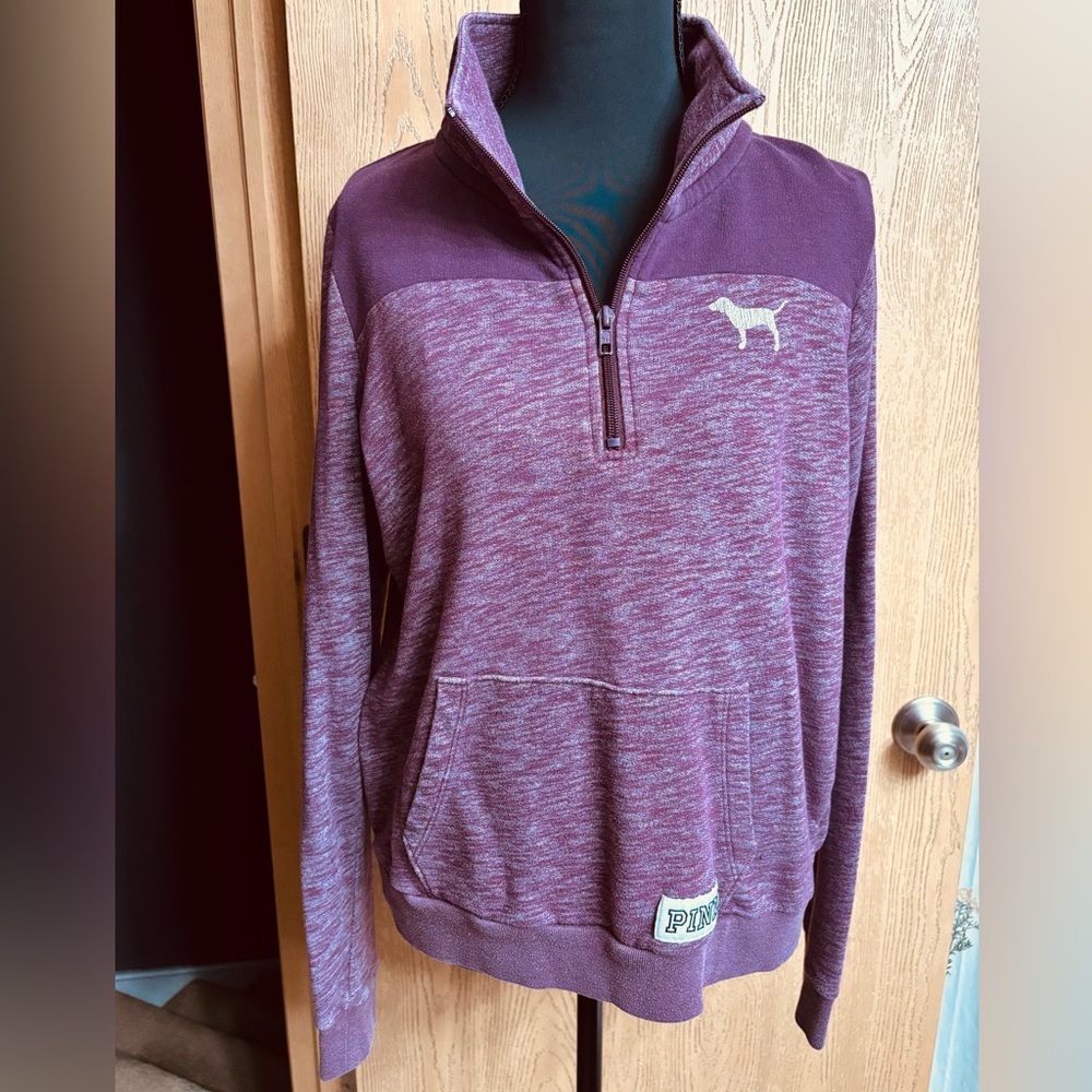 Woman’s Burgandy Quarter-Zip Sweater